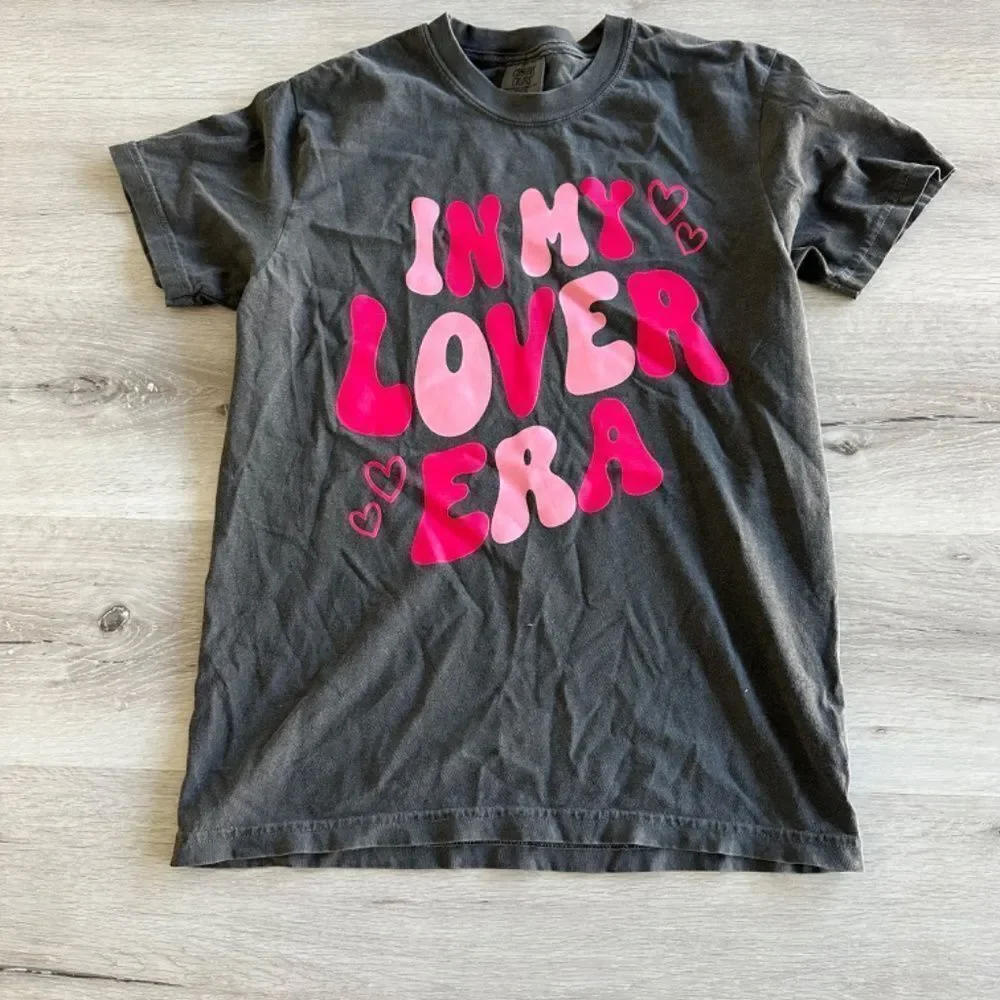 Comfort Colors In My Lover Era Tee‎ Charcoal S NEW